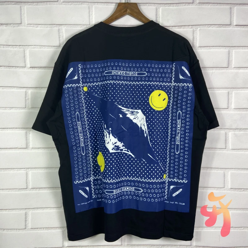 

KAPITAL T-shirts Men's Women's Tie-dye Ethnic Smiley Cherry Blossom Square Scarf Short-sleeved Oversize KAPITAL Loose Tees