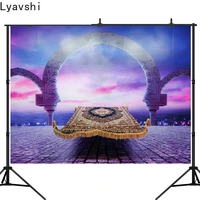 lyavshi photography backgrounds for photo studio aladdin magic carpet twilight scene arch gate fairytale backdrop photophone