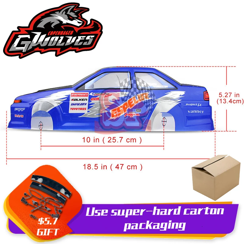 37 видов 1/10 RC автомобиль 195/190 мм ПВХ Окрашенный корпус с хвостом для 1:10 RC хобби гоночный Дрифт автомобиль hsp yokomo hpi ZD TAMIYA