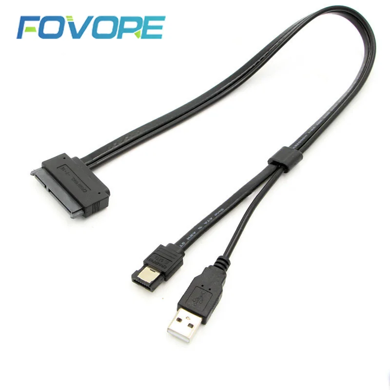 2 5 ''жесткий диск SATA 22Pin к eSATA Дата-кабель с питанием от USB адаптера |