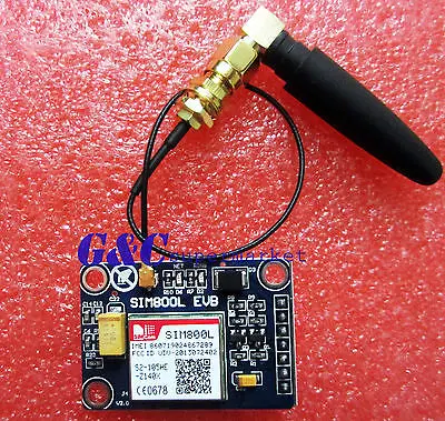 SIM800L V2.0 5V беспроводной GSM GPRS модуль четырехдиапазонный с антенной кабельный