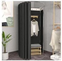 fitting room removable floor changing room portable simple detachable clothing store display shelf curtain