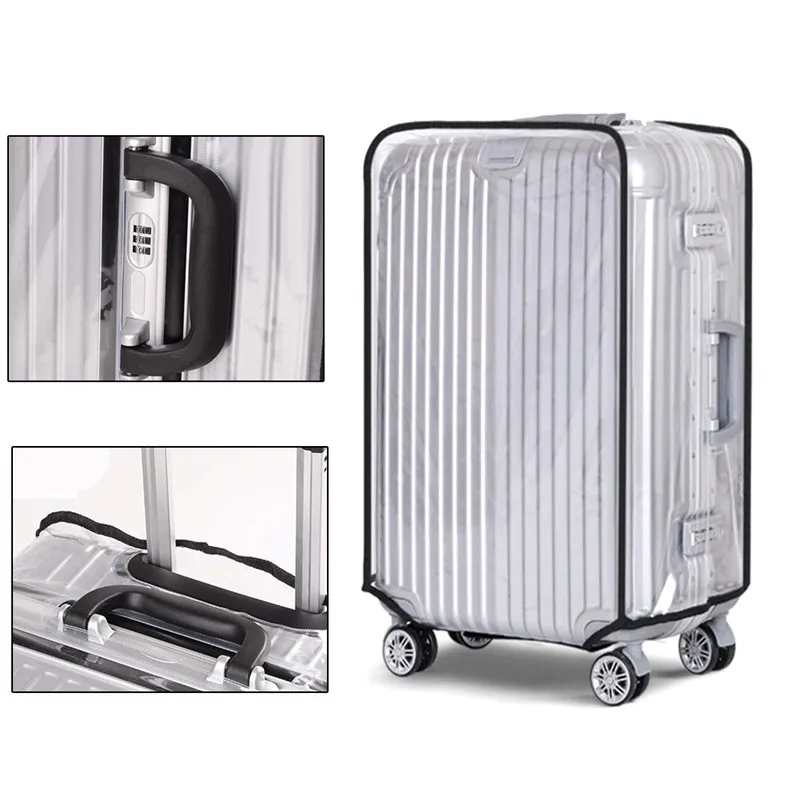 

22"/24"/26" Universal Waterproof Transparent Protective Luggage Suitcase Cover Case Travel