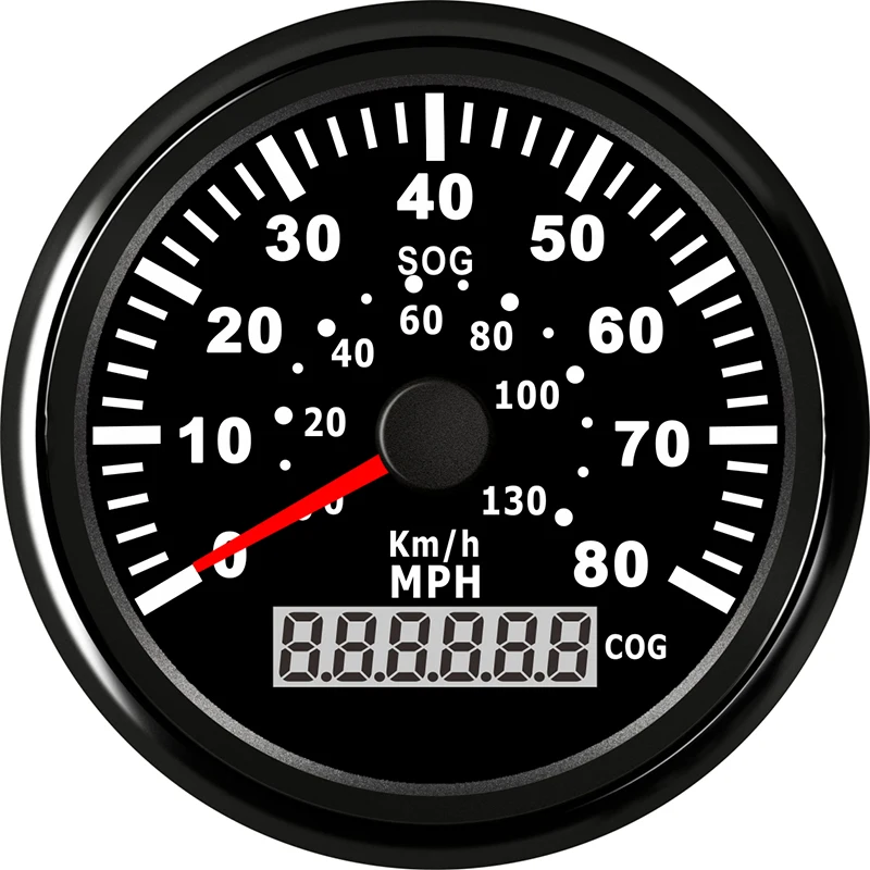 universal 85mm tuning auto Marine GPS Speedometer car meter 0-80MPH 130KM/H Speed Gauge 9-32V With Red Backlight atv tachometer |