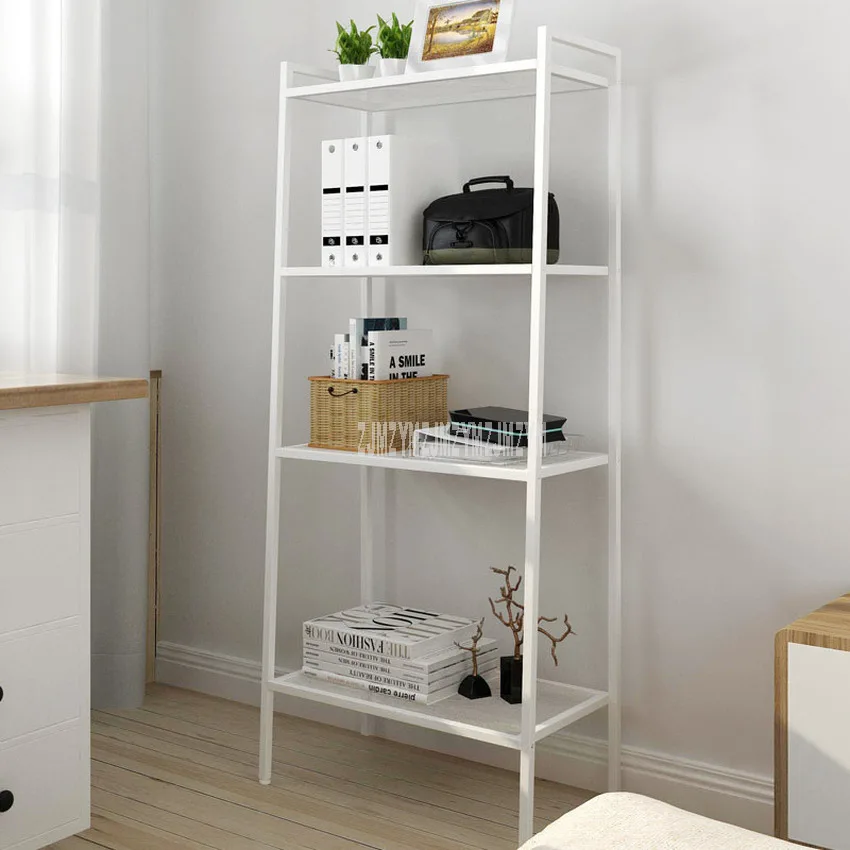 

4-уровневая трапециевидная напольная угловая полка для хранения, трапециевидная декоративная полка из углеродистой стали для книжных иску...