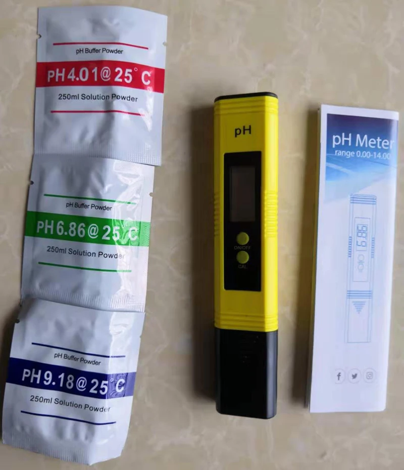 without retail box DHL 100 шт. Цифровой измеритель PH Тестер Карманный переносной бассейн воды аквариумный гидропоник вино(Цвет: желтый - Цвет: without retail box