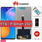 6,67 ''Huawei PSmart 2021 Оригинальный дисплей с рамкой, цифровой преобразователь сенсорного экрана в сборе, для экрана Y7A PPA-LX3,LX1,LX2 X10lite
