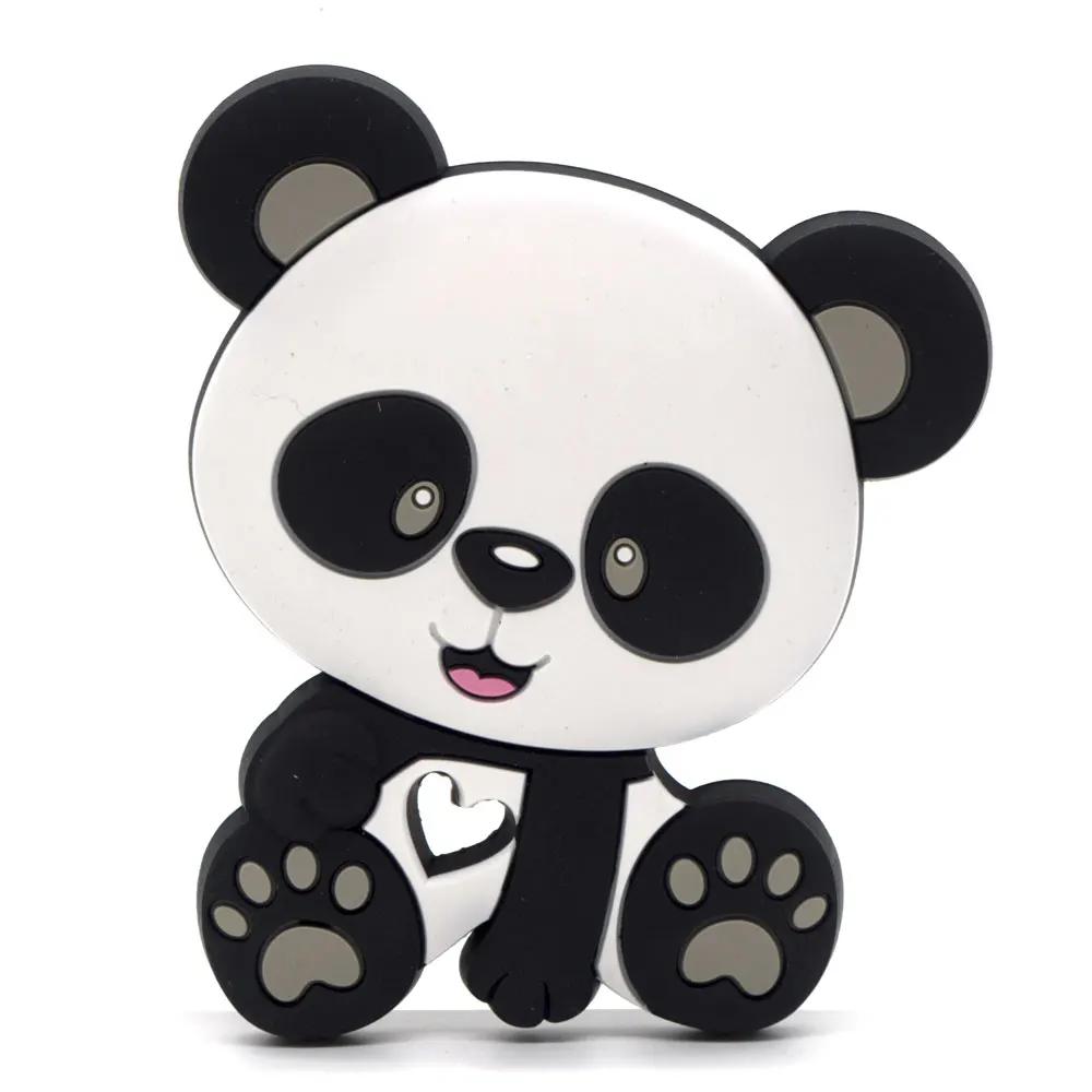 Light Panda Коала перле силиконовый Прорезыватель животное Радуга Динозавр Детский Прорезыватель жевательные Подвески DIY Прорезыватели игрушки Ожерелье Подвеска детские товары - Цвет: Light Panda