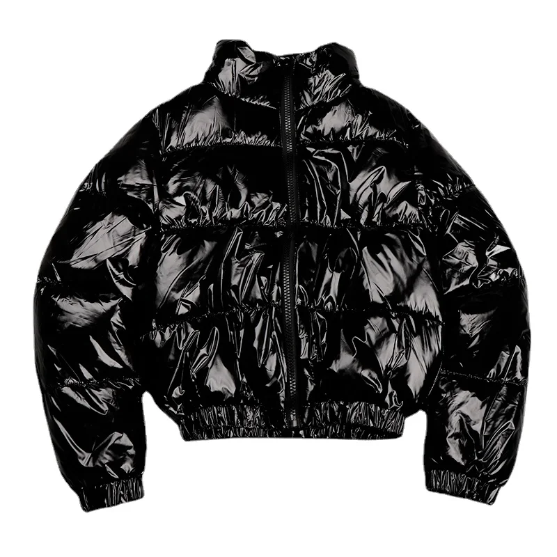 

Down Jacket Women Winter Neon Color Cropped Puffer Jacket Parka Outwear Fashion Streetwear Thick Bubble Coats Casaco Feminino