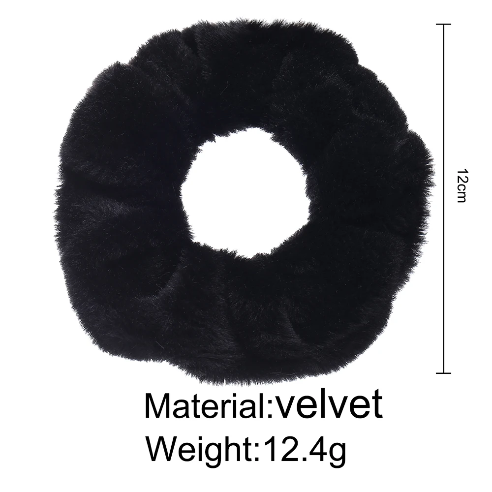

Furry Spring Winter Soft Hair Scrunchies Plush Elastic Hair Band Women Girls Hair ties Kawaii Hair Rubber Band Hair Accessories