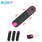 IKOKY 10 Скорость компактных вибраторов-пуля USB Перезаряжаемые G-spot головка Массажер Мощный палец дизайн сильной вибрации интимные игрушки для женщин