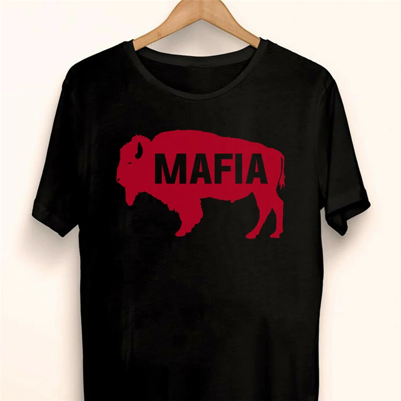 Современная черная футболка Buffalo Mafia подарок для мужчин и женщин модная уличная |