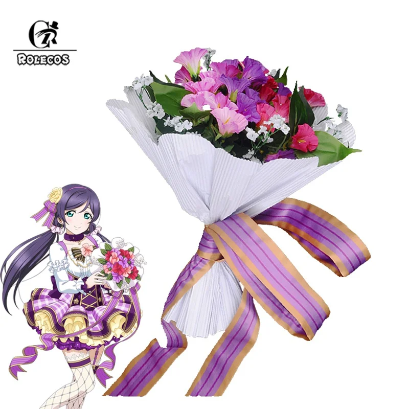 Tojo Nozomi ROLECOS Lovelive Flower Bouquet Cosplay Flowers Yazawa Nico Nozomi Tojo Eli Rin Cosplay love live Bouquet Sonoda Umi Kotori Maki - Цвет: Tojo Nozomi