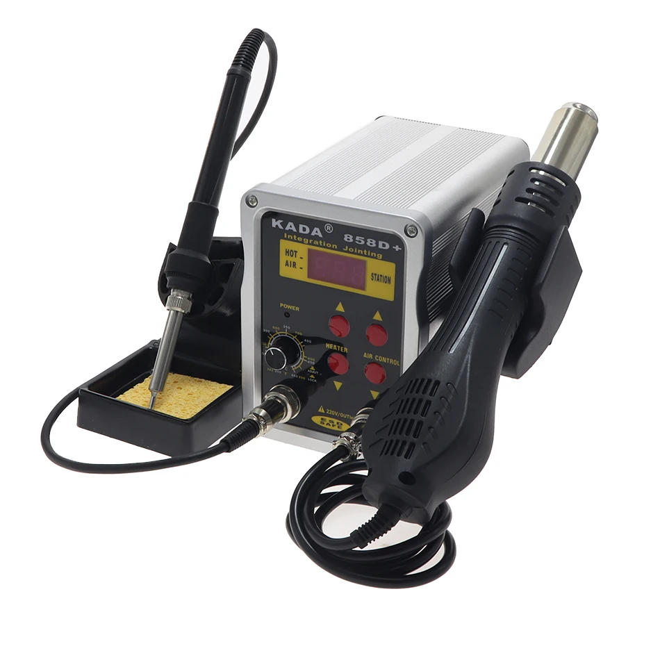 Электрический паяльник KADA 858D + 2 в 1 станция для распайки микросхем SOIC QFP PLCC