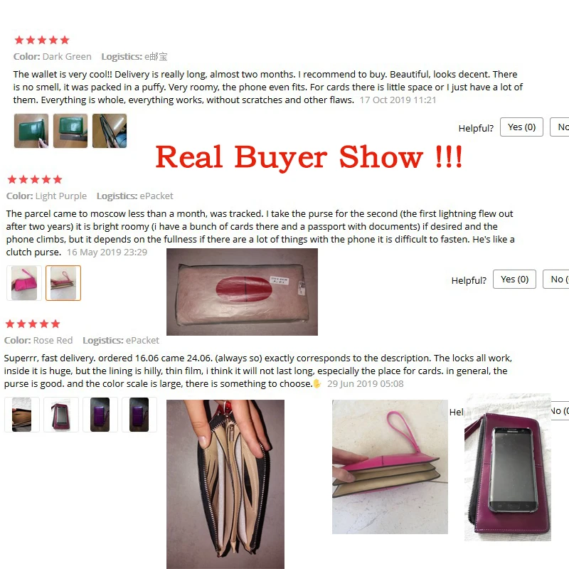 Женский офисный кошелек PACGOTH Длинный из искусственной кожи на молнии с