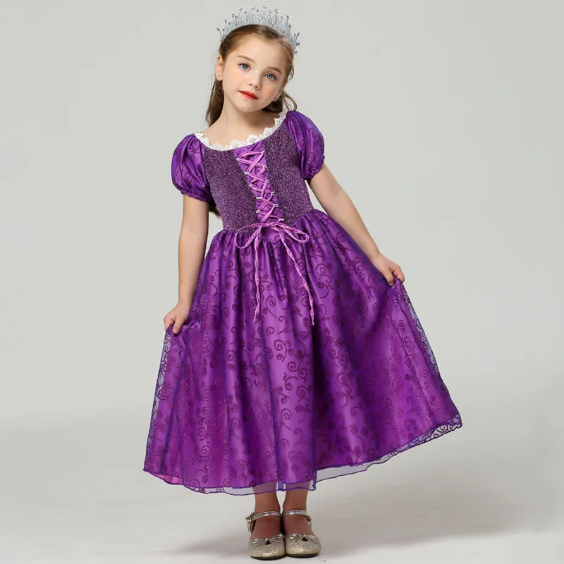 Новое платье принцессы для девочек карнавальный костюм Детские Элегантные