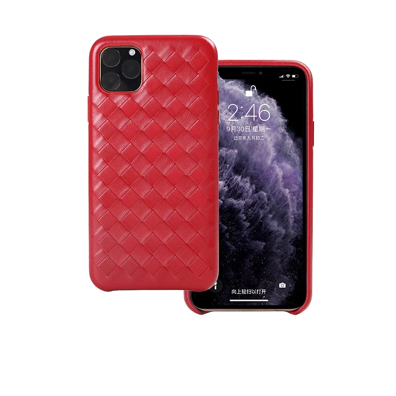 4 цвета для iPhone 11 Pro Max настоящий натуральный Овчина натуральная кожа чехол для телефона овчина задняя крышка крест ткачество металлическая кнопка