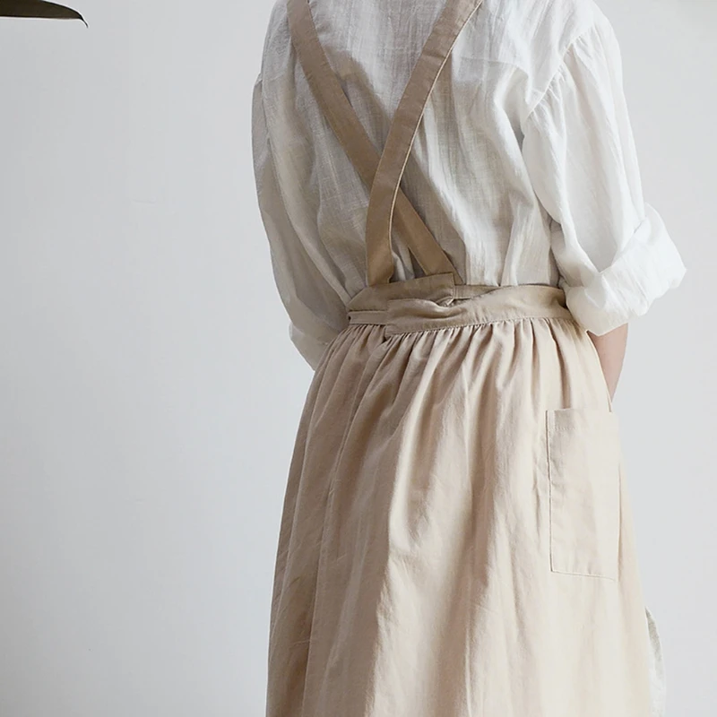 Фартуки из хлопка и льна в японском стиле |