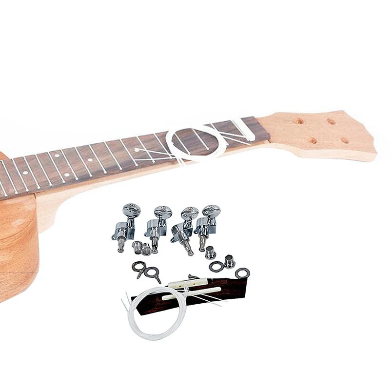 Концерт Гавайская Гитара Diy Kit гитара 23 дюймов из красного дерева 4 струнные