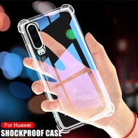 luxury transparent shockproof case for huawei p20 pro p30 p40 lite e huawei mate 30 20 10 lite 20x p smart z 2019