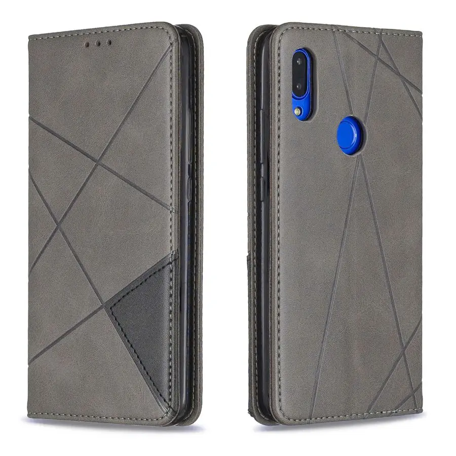 Gray Винтажный кожаный чехол-бумажник для xiaomi Redmi Note 7 7A, чехол-держатель для карт, магнитный чехол-книжка с подставкой для xiaomi Redmi 7 - Цвет: Gray