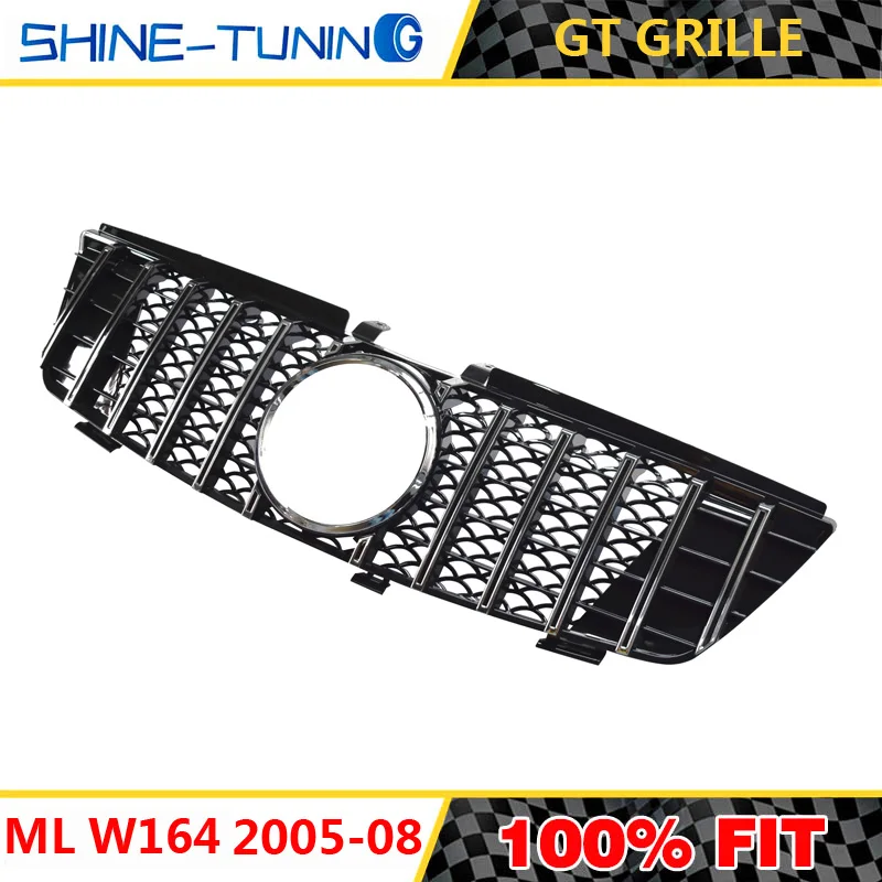 Передняя решетка подходит для mercedes ML Class W164 x164 GT 2005-11 ML300 ML320 ML350 ML400 ML500 ML430 без