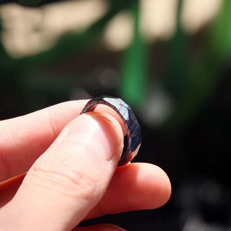 Изысканное синее кольцо из титанового сплава для повседневного использования