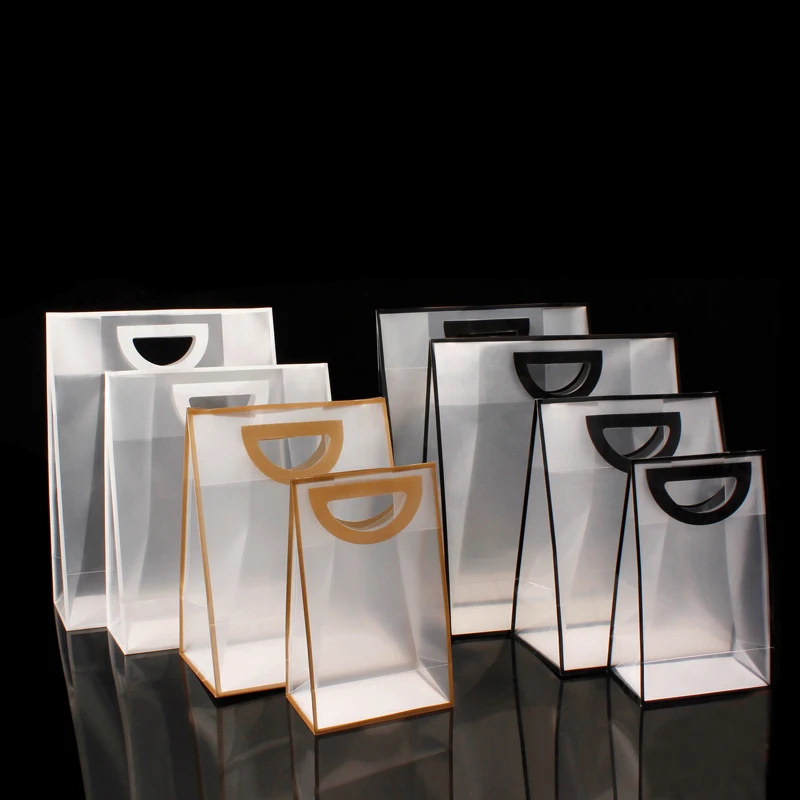 Прозрачная ПВХ матовая ПП сумка 10 шт./лот упаковка для рождественских подарков