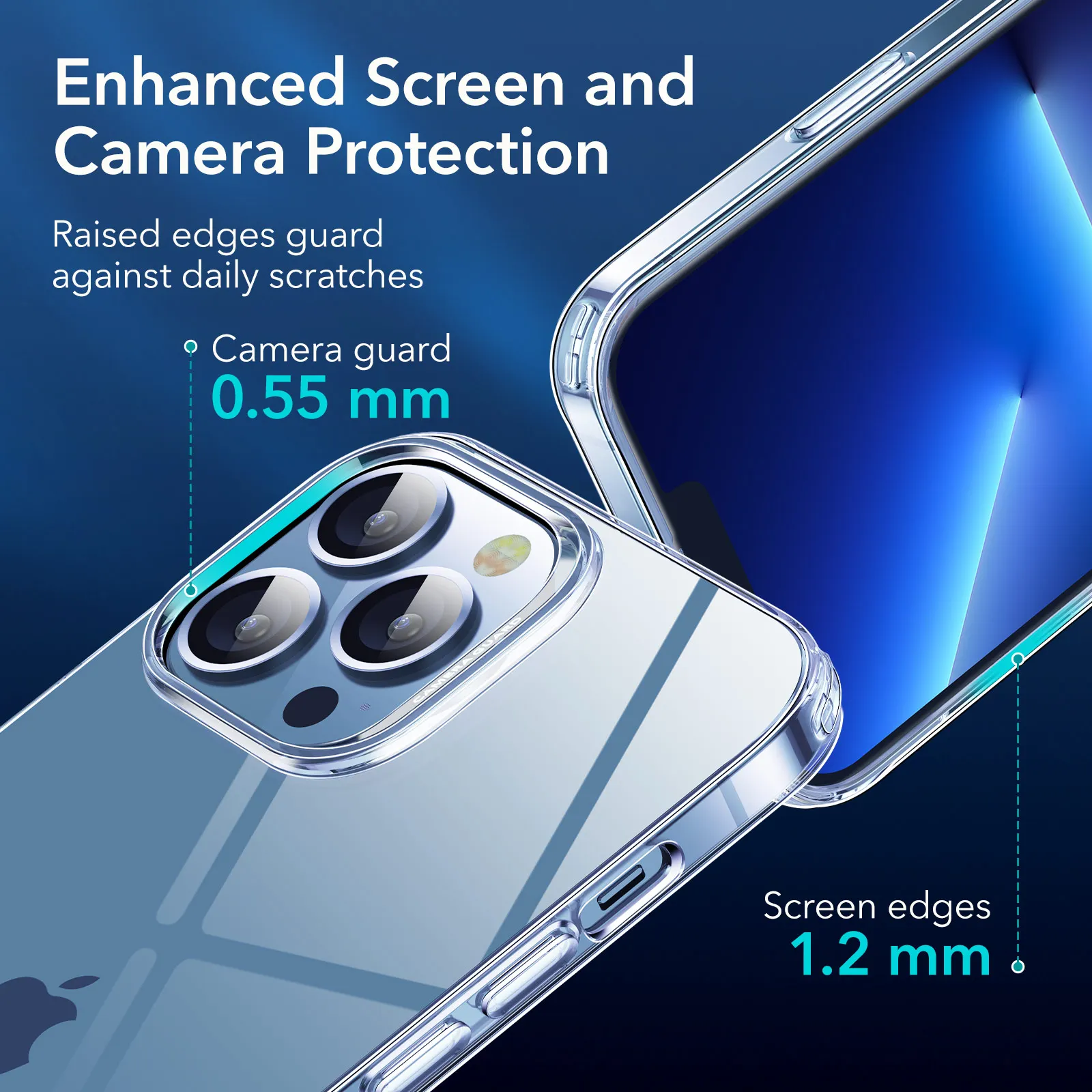 Прозрачный чехол ESR для iPhone 13 Pro Max прозрачная задняя крышка 12 Ультратонкий Мягкий