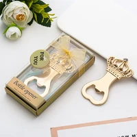 creative gold crown bottle opener beer drink opener keychian wine accessories wedding gifts for guests bar tools kitchen gadgets