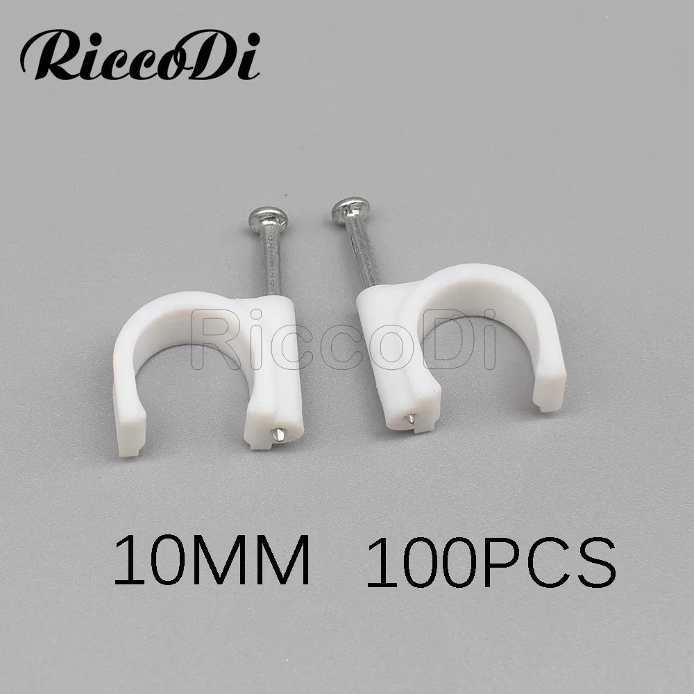 10 мм круглый тротуарный кабель провод для ногтей 100 _ зажимы круглые белые