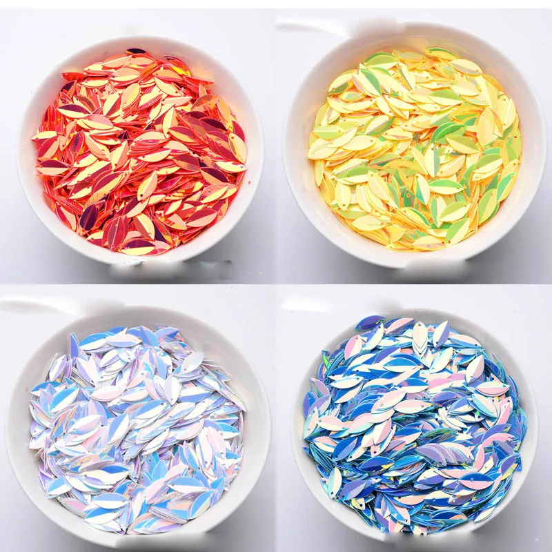 Золотые блестящие пайетки ручной работы 6 × 15 мм трехмерные бусины аксессуары для