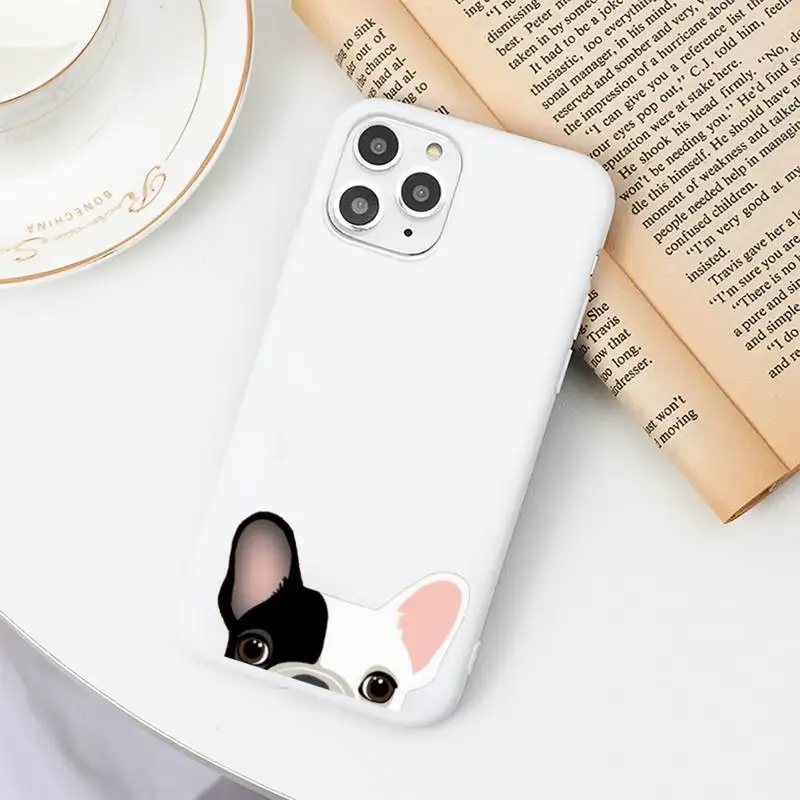 

Cute Cartoon Cat Dog Phone Case Candy Color for iPhone 11 12 mini pro XS MAX 8 7 6 6S Plus X SE 2020 XR