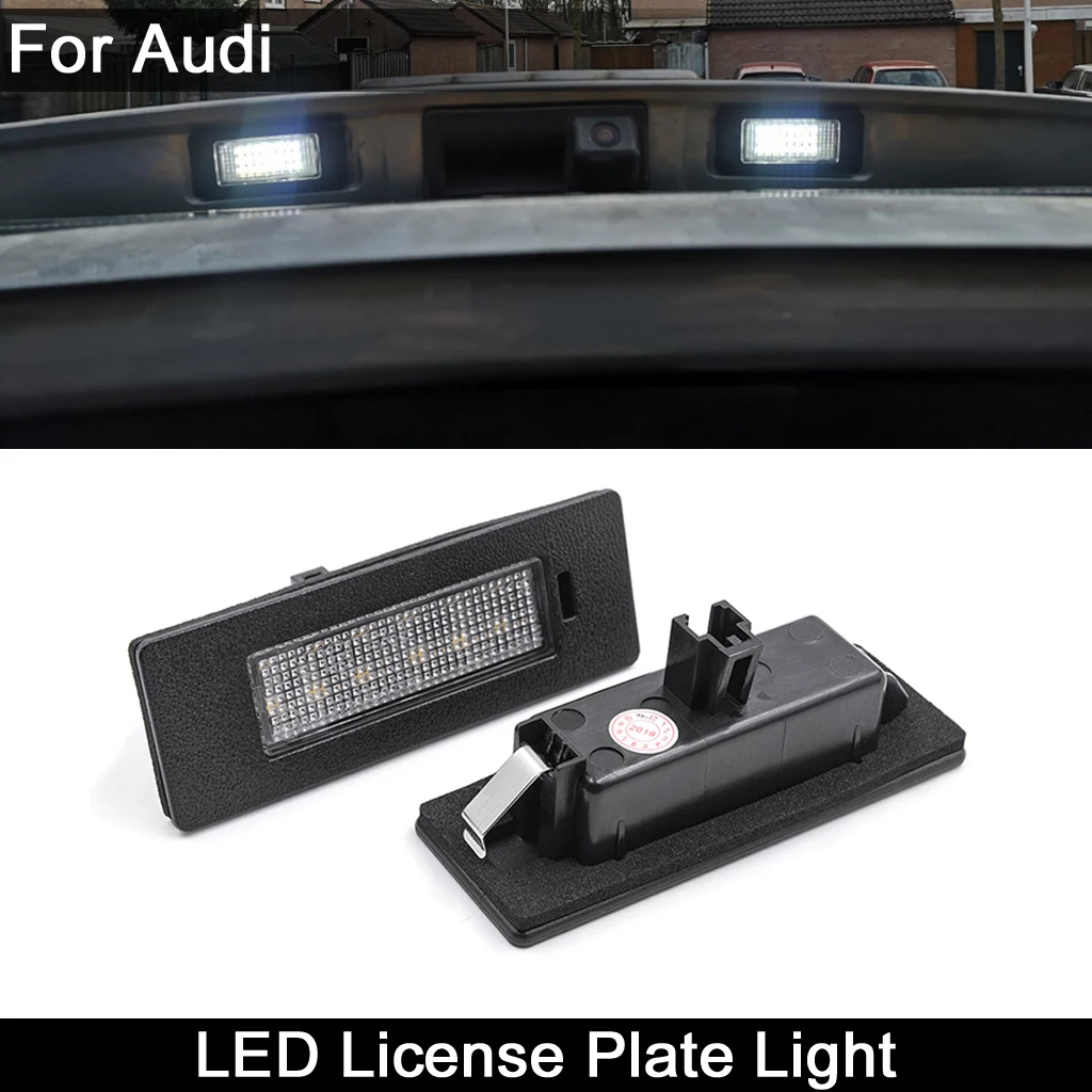

For AUDI A5 S5 Q2 Q5 2016-2019 White LED License Plate Light Number Plate Lamp