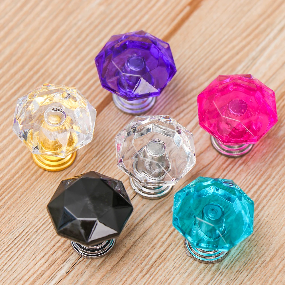 5/10 шт. Прозрачная Ручка для шкафа в форме алмаза ювелирный ящик выдвижной ручка