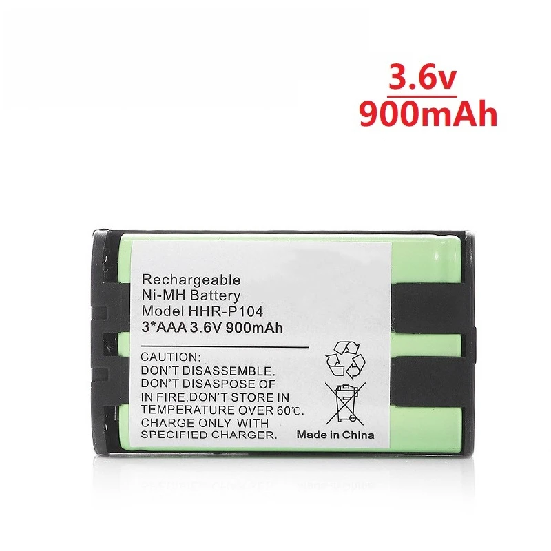 3.6V 900mah Home Phone Battery For Panasonic HHR-P104 HHR-P104A/1B HHRP104 Type 29 3*AAA NiMH 3.6V Rechargeable Battery