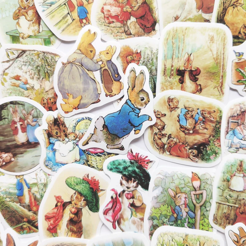40 шт Ретро Кролик мультфильм наклейки Англия сказка украшения Diy дневник в стиле