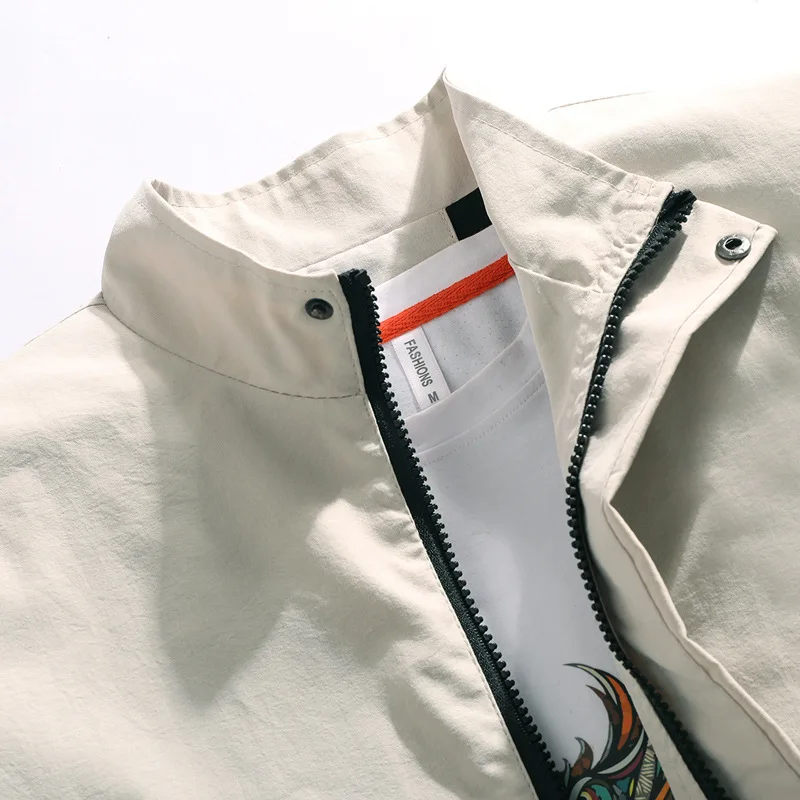 

New Fashion Jackets Coats Casual Basic Jacket Coat Autumn Spring Man Clothes Mens Windbreaker Outerwear Workwear Plus Size 4XL