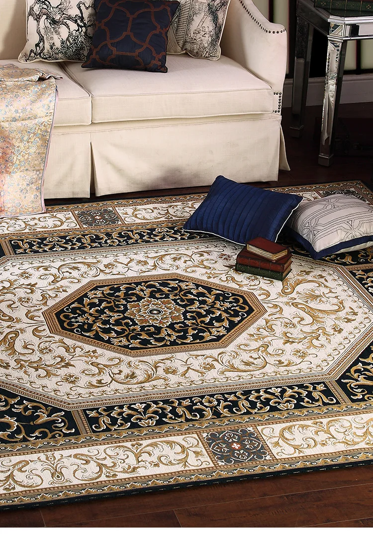 

American Pastoral Red Rugs And Carpets For Home Living Room Countryside Carpet Bedroom Sofa Coffee Table Floor Mat Europe Study