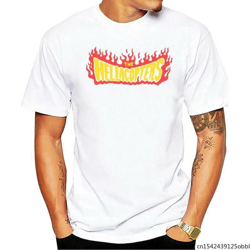 

Men T Shirt Hellacopters The Flames Black Tops Clothing Novelty Casual Plus Size M-5XL