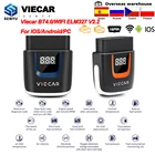 OBD2 WIFI BT4.0-беспроводной Viecar ELM327 V2.2 PIC18F25K80 USB-сканер ELM 327 OBD 2 OBD2 автомобильный диагностический инструмент для AndroidIOS