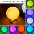 Детский ночник 3D игрушечная Луна рождественские товарсветильник Освещение Проектор печать Звездная лампа украшение для спальни неба светильник s