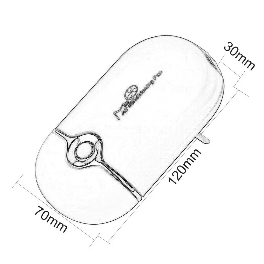 

Mini Portable Handheld Desk Air Conditioner 400mAh Lithium Battery Humidification Cooler USB Rechargeable Cooling Fan