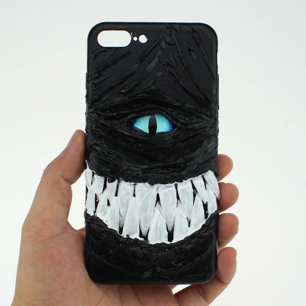 

Handmade Eye Of Horus Black Terror Phone Case For Iphone 12 Pro Max 7 8 Plus X XS XR SE XSMAX Samsung S20 21 Cover Note 10 Ultra