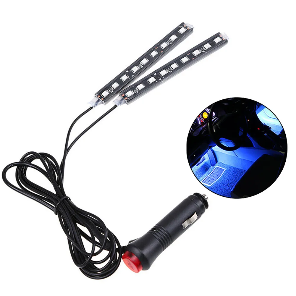 

Ice Blue LED Car Interior Accessories Floor Decora Atmosphere Strip Lamp Lights Car Interior Light Lamp Strip Light