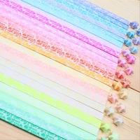 300pcs luminous folded origami paper lucky star strip paper making wishing stars glow in dark diy gift material quilling paper
