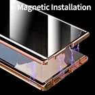Антишпионский защитный стеклянный чехол для Samsung Galaxy Note 20 S20 Ultra S10 S9 S8, металлический магнитный чехол 360, полное покрытие