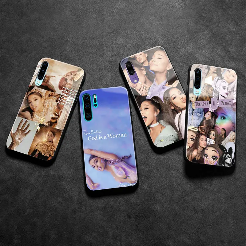 Ariana Grande Модный Новый чехол из закаленного стекла для телефона Huawei Honor V Mate P 9 10 20 30