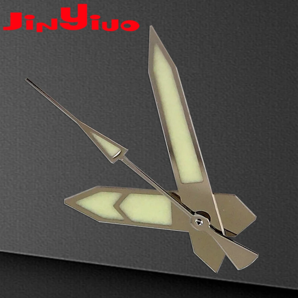 

Высококачественные серебряные светло-зеленые часы, зеленые стрелки, Супер Светящиеся стрелки, подходит для NH35 NH36 механизм