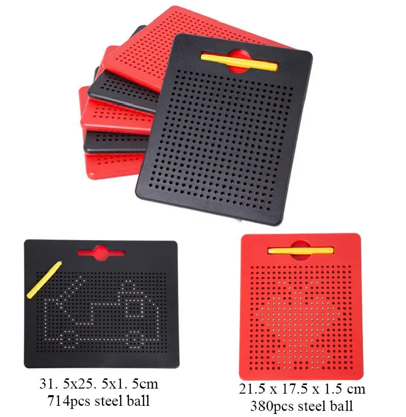 

Magnetic Tablet Drawing Board Pad Toy Bead Magnet Stylus Pen Alphabet Numbers Writing Memo Board Learning Educational Kid Toy